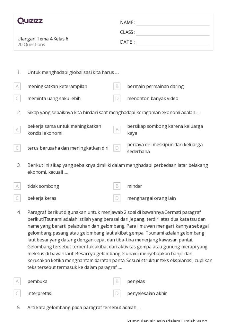 5 Berita Koran Bali Post 20 Juni 2026: Ternyata Ada Soal Tema 4 Kelas 6 Paling Dicari