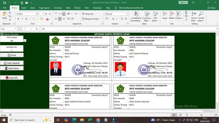 5 Rahasia Aplikasi Kartu Pengawas Ujian Sekolah Excel untuk Cegah Nyontek di 2026