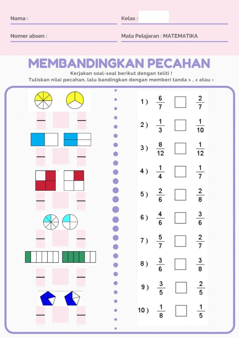 Akhirnya Terkuak! Soal Perbandingan Pecahan Kelas 4 Ternyata Semudah Ini