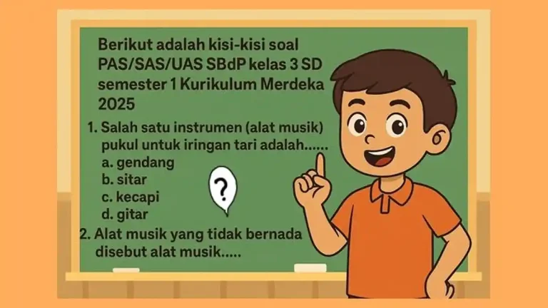 Ternyata 5 Tips Ampuh Menghadapi Soal PTS SBdP Kelas 3 Semester 1 Tahun 2026