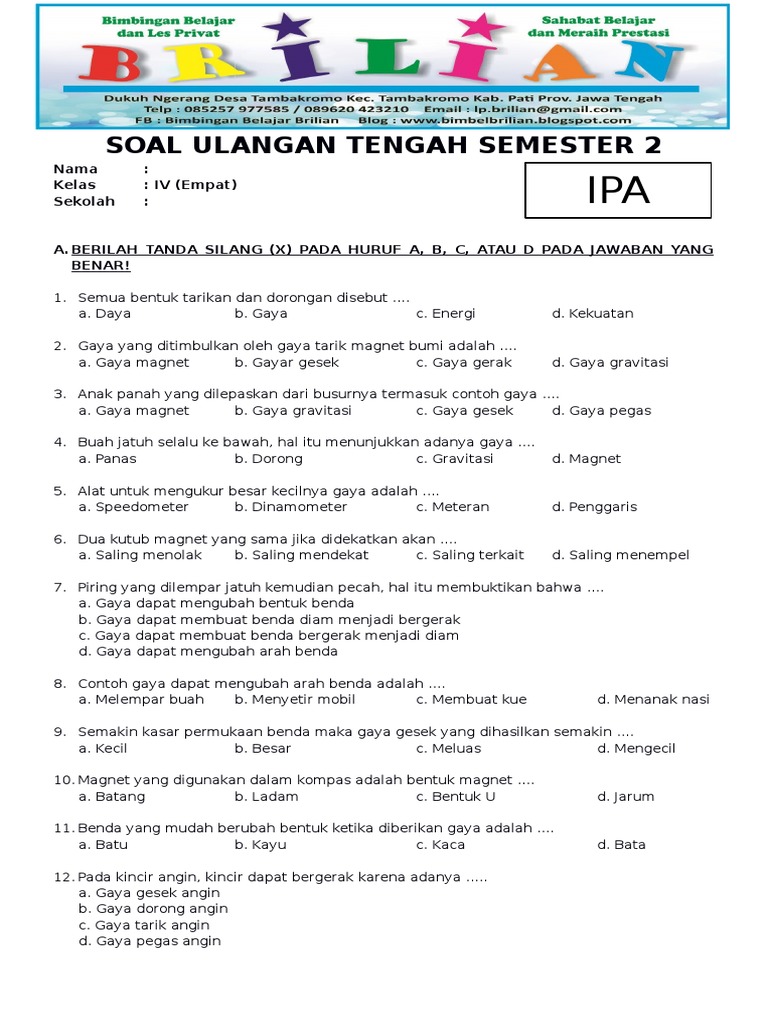 Ternyata Ini Kunci Jawaban Soal IPA Kelas 4 Semester 2 2022 yang Jarang Diketahui