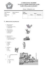 3 Contoh Soal Bahasa Indonesia Kelas 1 SD Gambar Seri Paling Dicari untuk STS Semester 1 2026