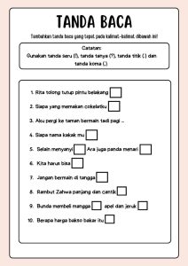 5 Contoh Soal Bahasa Indonesia Kelas 1 Tentang Tanda Baca yang Wajib Dikuasai Anak di Tahun 2026