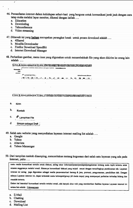 LATIHAN SOAL USBN TIK TIKOM SMP TAHUN 2018 2019 - MediaEdukasi Sekolah