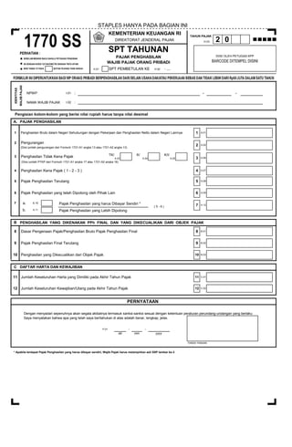 Formulir SPT 1770 SS Formulir SPT 1770 SS PDF