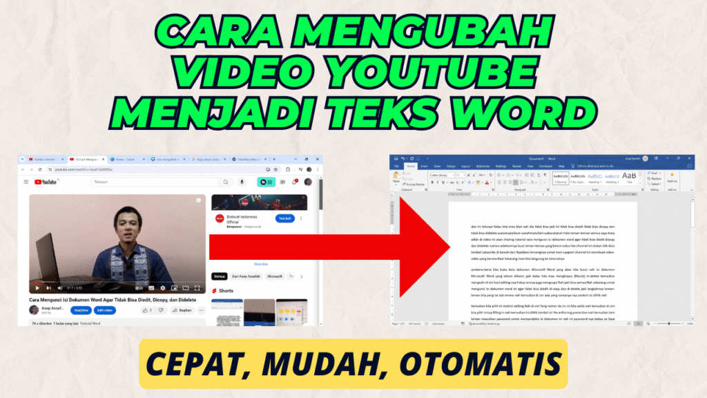 7 Cara Cepat Mengubah Vidio ke Word Tanpa Aplikasi Berbayar di 2026, Wajib Tahu!