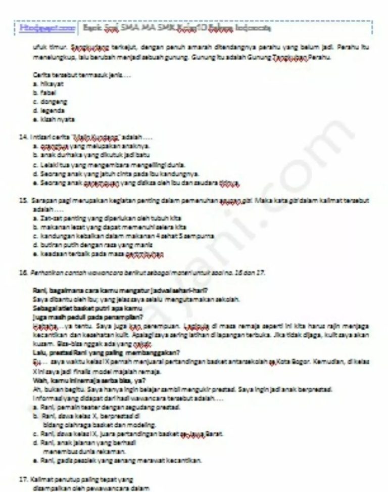 Contoh Soal Bahasa Indonesia Kelas 10 Semester 1 dan 7 Fakta Mengejutkan yang Sering Keluar di Ulangan Harian