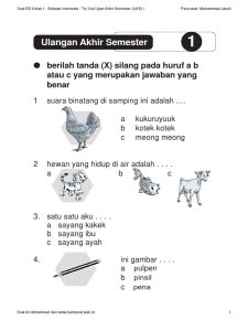 Ternyata Begini Contoh Soal Bahasa Indonesia Kelas 1 Sekolah Dasar Islam yang Bikin Anak Betah Belajar