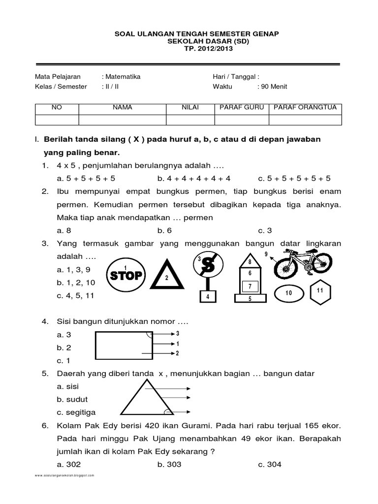 7 Contoh Soal Kelas 2 Semester KTSP yang Terbukti Bikin Anak Paham Cepat Sebelum Ujian
