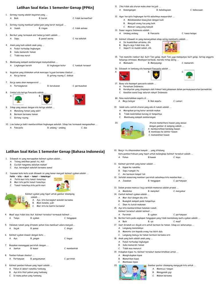 Terbukti! Contoh Soal Latihan MM Kelas 1 SD Semester Genap yang Bikin Anak Juara OMI