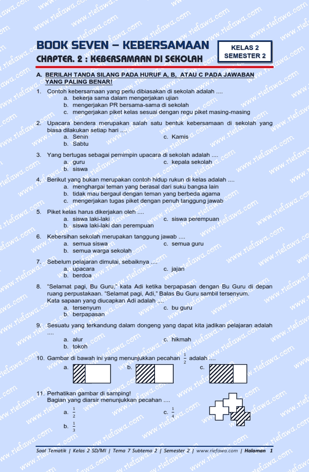 Terungkap! Contoh soal kelas 2 semester 2 k13 tema 7 yang Bikin Siswa Paham Jajargenjang