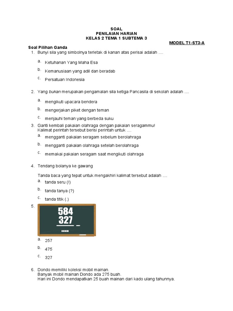 Rahasia Menjawab Soal Tema 1 Sub Tema 3 Kelas 2 SD Agar Nilai Anak Langsung Melejit
