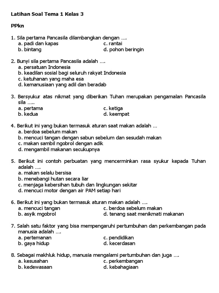 Rahasia Nilai Sempurna Kerjakan soal tema 1 subtema 1 kelas 3 Ternyata Mudah Sekali