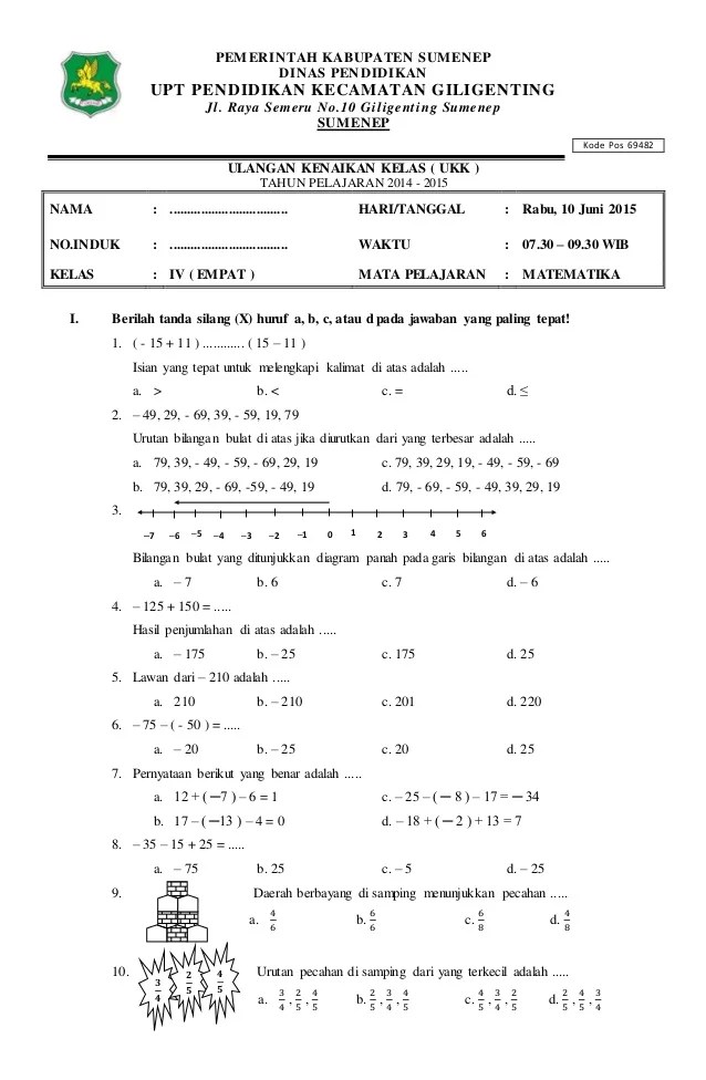 Rahasia Skor Sempurna Kerjakan Soal PTS Kelas 4 Semester 2 Matematika Kurikulum 2013