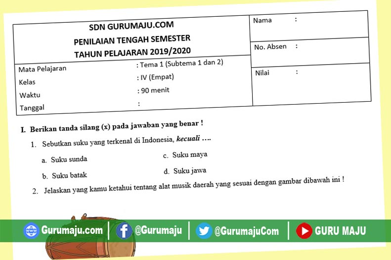 Wajib Tahu Bocoran Soal PTS Kelas 4 Semester 1 Kurikulum 2013 Revisi 2017 Terbaru Wajib Tahu Bocoran Soal PTS Kelas 4 Semester 1 Kurikulum 2013 Revisi 2017 Terbaru